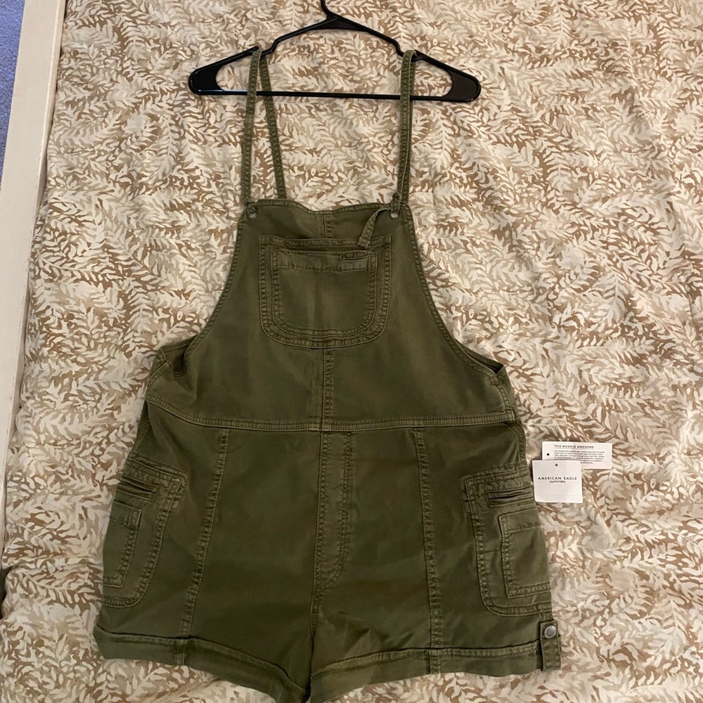 Green Utility Overalls - American Eagle